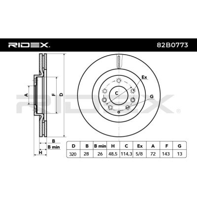 Brake Disc RIDEX 82B0773 82B0773 - photo 3
