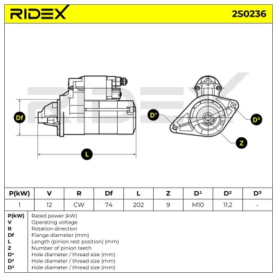 Starter RIDEX 2S0236 2S0236 - photo 6
