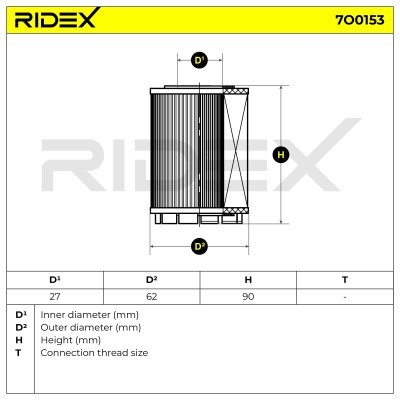 Oil Filter RIDEX 7O0153 7O0153 - photo 5