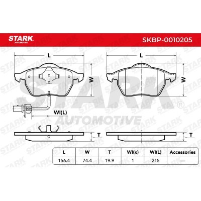 Brake Pads Set Stark SKBP-0010205 SKBP-0010205 - photo 5