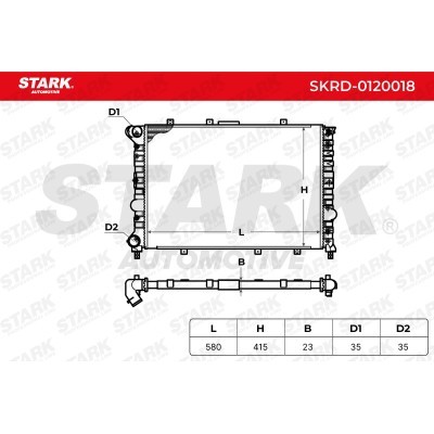 Radiator, Engine Cooling Stark SKRD-0120018 SKRD-0120018 - photo 4