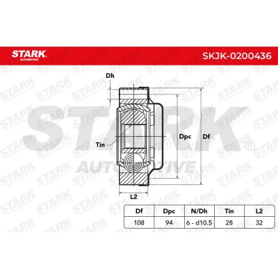 Joint Kit, Drive Shaft Stark SKJK-0200436 SKJK-0200436 - photo 6