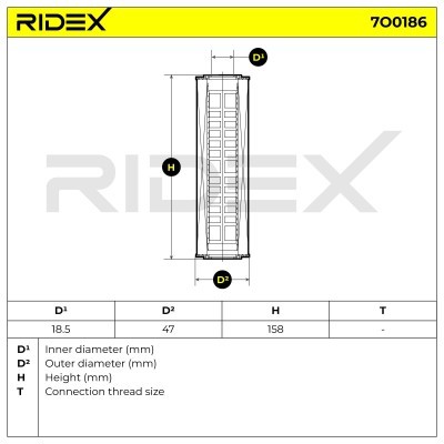 Oil Filter RIDEX 7O0186 7O0186 - photo 5