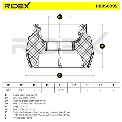 Strut Support Bearing Front RIDEX 1180S0095 1180S0095 - photo 6