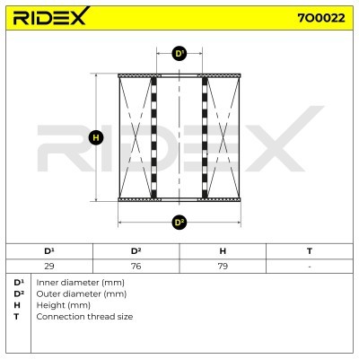 Oil Filter RIDEX 7O0022 7O0022 - photo 6