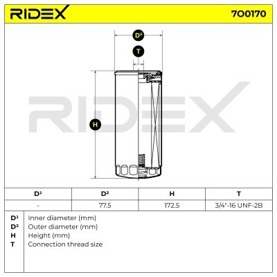 Oil Filter RIDEX 7O0170 7O0170 - photo 6