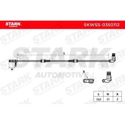 ABS Sensor Stark SKWSS-0350112 SKWSS-0350112 - photo 3
