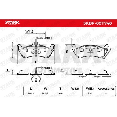 Brake Pads Set Stark SKBP-0011740 SKBP-0011740 - photo 5