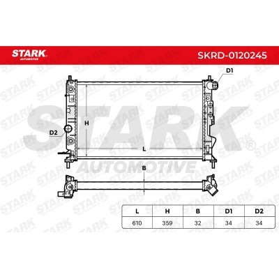 Radiator, Engine Cooling Stark SKRD-0120245 SKRD-0120245 - photo 2