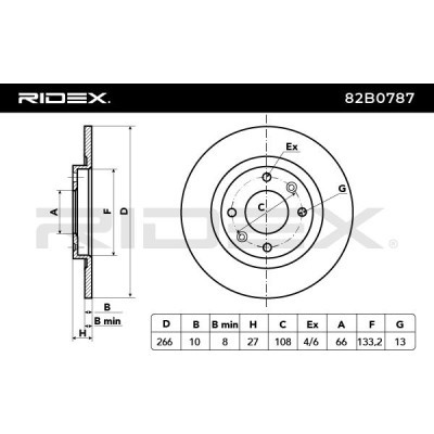 Brake Disc RIDEX 82B0787 82B0787 - photo 6
