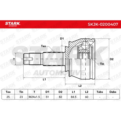 Joint Kit, Drive Shaft Stark SKJK-0200407 SKJK-0200407 - photo 4