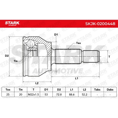 Joint Kit, Drive Shaft Stark SKJK-0200448 SKJK-0200448 - photo 7