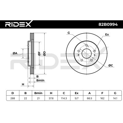 Brake Disc RIDEX 82B0994 82B0994 - photo 6