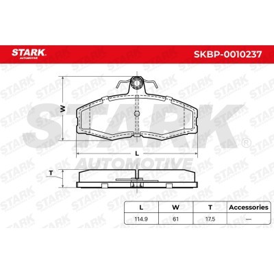 Brake Pads Set Stark SKBP-0010237 SKBP-0010237 - photo 6