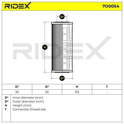 Oil Filter RIDEX 7O0054 7O0054 - photo 5