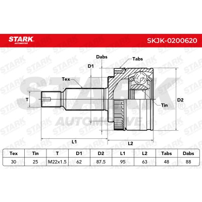 Joint Kit, Drive Shaft Stark SKJK-0200620 SKJK-0200620 - photo 5