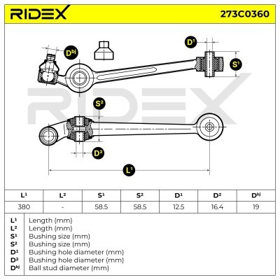 Control Arm RIDEX 273C0360 273C0360 - photo 7