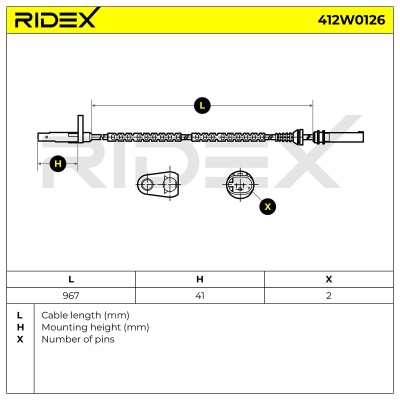 ABS Sensor RIDEX 412W0126 412W0126 - photo 6