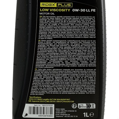 Engine Oil RIDEX 1862O0193P 1862O0193P - photo 5
