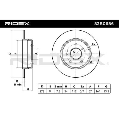 Brake Disc RIDEX 82B0686 82B0686 - photo 5