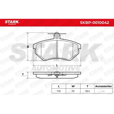 Brake Pads Set Stark SKBP-0010042 SKBP-0010042 - photo 7