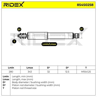 Shock Absorber RIDEX 854S0258 854S0258 - photo 6
