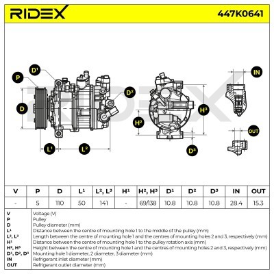 Compressor, Air Conditioning VW Golf V Hatchback 447K0641 - photo 5