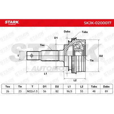 Joint Kit, Drive Shaft Stark SKJK-0200017 SKJK-0200017 - photo 6