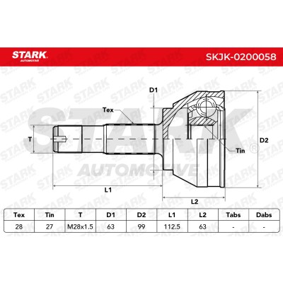 Joint Kit, Drive Shaft Stark SKJK-0200058 SKJK-0200058 - photo 5