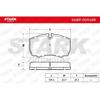 Brake Pads Set Stark SKBP-0011459 SKBP-0011459 - photo 3