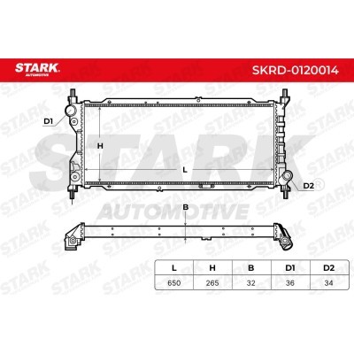 Radiator, Engine Cooling Stark SKRD-0120014 SKRD-0120014 - photo 4