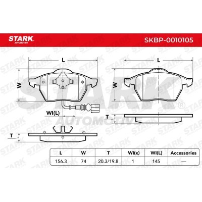 Brake Pads Set Stark SKBP-0010105 SKBP-0010105 - photo 3