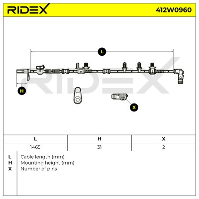 ABS Sensor RIDEX 412W0960 412W0960 - photo 6