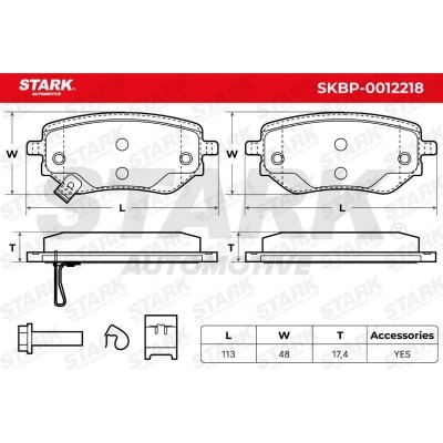 Brake Pads Set Stark SKBP-0012218 SKBP-0012218 - photo 5