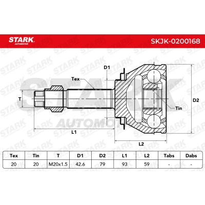 Joint Kit, Drive Shaft Stark SKJK-0200168 SKJK-0200168 - photo 5