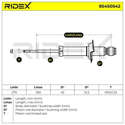 Shock Absorber RIDEX 854S0542 854S0542 - photo 8