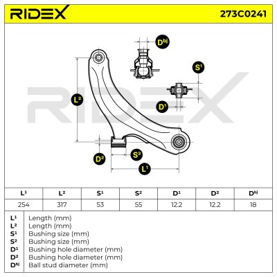 Control Arm RIDEX 273C0241 273C0241 - photo 7