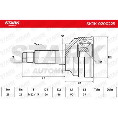 Joint Kit, Drive Shaft Stark SKJK-0200225 SKJK-0200225 - photo 5