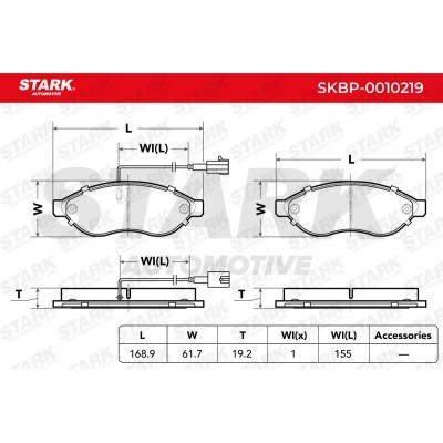 Brake Pads Set Stark SKBP-0010219 SKBP-0010219 - photo 2