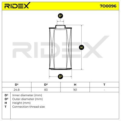 Oil Filter RIDEX 7O0096 7O0096 - photo 6