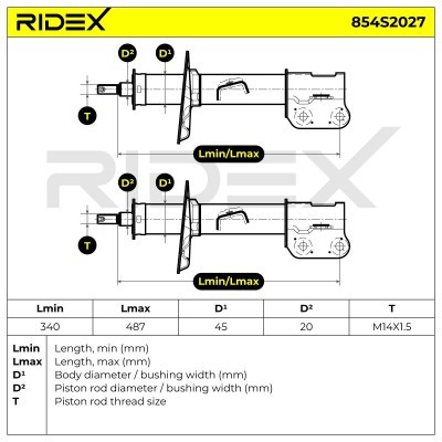 Shock Absorber RIDEX 854S2027 854S2027 - photo 7