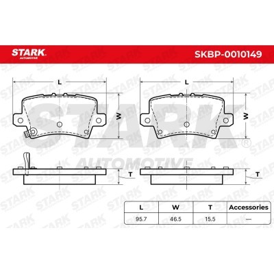 Brake Pads Set Stark SKBP-0010149 SKBP-0010149 - photo 3