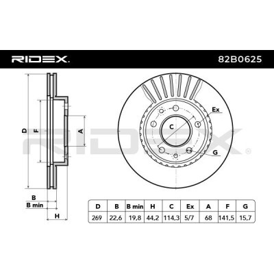 Brake Disc RIDEX 82B0625 82B0625 - photo 6