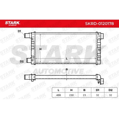 Radiator, Engine Cooling Stark SKRD-0120178 SKRD-0120178 - photo 4