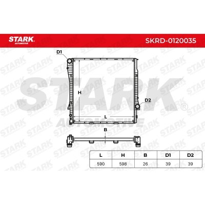 Radiator, Engine Cooling Stark SKRD-0120035 SKRD-0120035 - photo 4