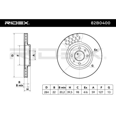 Brake Disc RIDEX 82B0400 82B0400 - photo 6