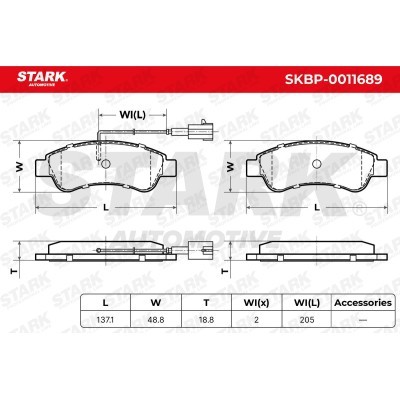 Brake Pads Set Stark SKBP-0011689 SKBP-0011689 - photo 6