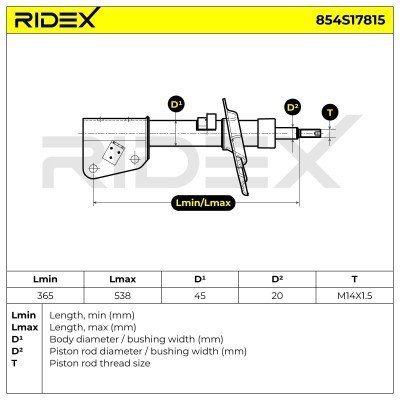 Shock Absorber RIDEX 854S17815 854S17815 - photo 5