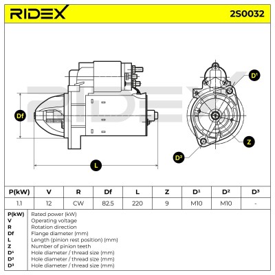 Starter RIDEX 2S0032 2S0032 - photo 6