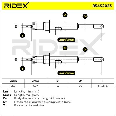 Shock Absorber RIDEX 854S2023 854S2023 - photo 7